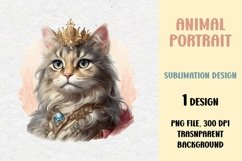 Animal Portrait Clipart, Cat, PNG file Product Image 1