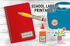 Animal print School labels printables Product Image 1