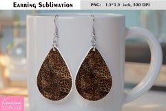 Leopard Print Earrings| Animal Print Earring Sublimation Product Image 1