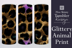 Animal Tumbler Wrap, Sublimation Glitter Animal Print Wrap 1 Product Image 1