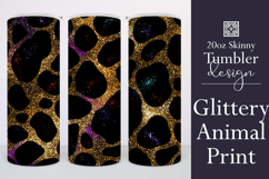 Animal Tumbler Wrap, Sublimation Glitter Animal Print Wrap 2 Product Image 1