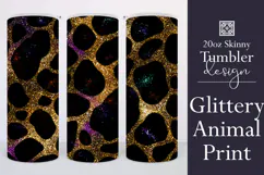 Animal Tumbler Wrap, Sublimation Glitter Animal Print Wrap 2 Product Image 1
