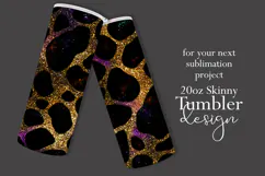 Animal Tumbler Wrap, Sublimation Glitter Animal Print Wrap 2 Product Image 2