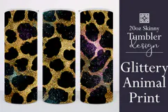 Animal Tumbler Wrap, Sublimation Glitter Animal Print Wrap 3 Product Image 1