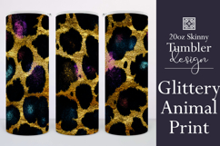 Animal Tumbler Wrap, Sublimation Glitter Animal Print Wrap 4 Product Image 1