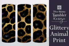 Animal Tumbler Wrap, Sublimation Glitter Animal Print l1 Product Image 1