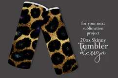 Animal Tumbler Wrap, Sublimation Glitter Animal Print l1 Product Image 2