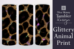 Animal Tumbler Wrap, Sublimation Glitter Animal Print l2 Product Image 1