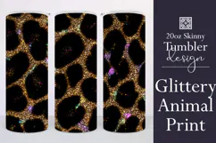 Animal Tumbler Wrap, Sublimation Glitter Animal Print l2 Product Image 1
