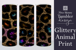 Animal Tumbler Wrap, Sublimation Glitter Animal Print l3 Product Image 1