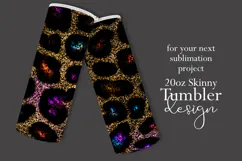 Animal Tumbler Wrap, Sublimation Glitter Animal Print l3 Product Image 2