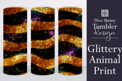 Animal Tumbler Wrap, Sublimation Glitter Animal Print t1 Product Image 1