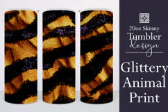 Animal Tumbler Wrap, Sublimation Glitter Animal Print t3 Product Image 1