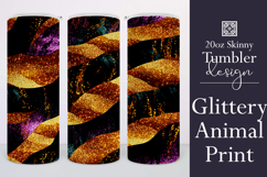 Animal Tumbler Wrap, Sublimation Glitter Animal Print t4 Product Image 1