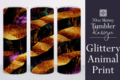 Animal Tumbler Wrap, Sublimation Glitter Animal Print t4 Product Image 1