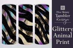 Animal Tumbler Wrap, Sublimation Glitter Animal Print z1 Product Image 1