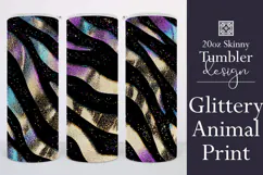 Animal Tumbler Wrap, Sublimation Glitter Animal Print z1 Product Image 1