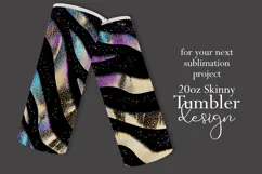 Animal Tumbler Wrap, Sublimation Glitter Animal Print z1 Product Image 2