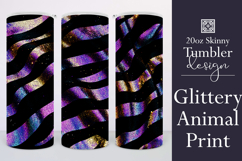 Animal Tumbler Wrap, Sublimation Glitter Animal Print z2 Product Image 1