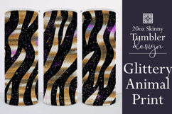 Animal Tumbler Wrap, Sublimation Glitter Animal Print z3 Product Image 1
