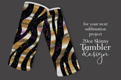 Animal Tumbler Wrap, Sublimation Glitter Animal Print z3 Product Image 2