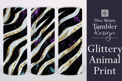Animal Tumbler Wrap, Sublimation Glitter Animal Print z4 Product Image 1