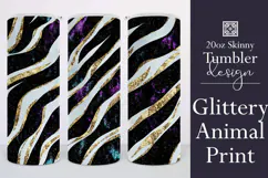 Animal Tumbler Wrap, Sublimation Glitter Animal Print z4 Product Image 1