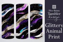 Animal Tumbler Wrap, Sublimation Glitter Animal Print z5 Product Image 1