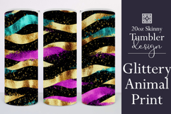 Animal Tumbler Wrap, Sublimation Glitter Animal Print z6 Product Image 1