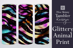 Animal Tumbler Wrap, Sublimation Glitter Animal Print z7 Product Image 1