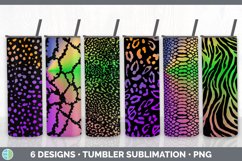 Bundle of six Animal Print Halloween sublimation tumbler designs.