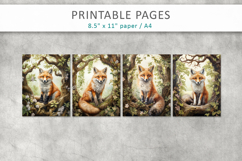 animal illustrations, artistic animal printable pages Product Image 2