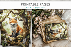 animal illustrations, artistic animal printable pages Product Image 1