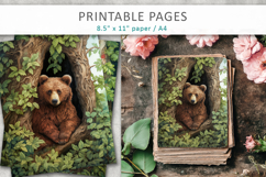 animal illustrations, junk journal animal pages Product Image 3