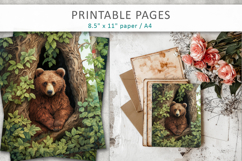 animal illustrations, junk journal animal pages Product Image 6