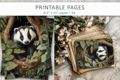 animal illustrations, junk journal animal pages Product Image 1