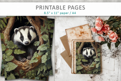 animal illustrations, junk journal animal pages Product Image 5