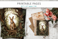 animal illustrations, animal scrapbook papers Product Image 5