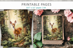 animal illustrations, junk journal pages Product Image 3