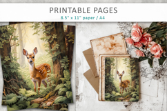 animal illustrations, junk journal pages Product Image 5