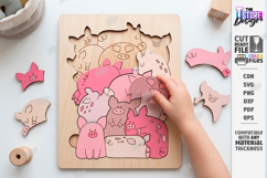 Animal Puzzle Laser Cut Bundle | Montessori Toy | Kids Laser Product Image 2