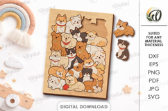 Animal Puzzles Bundle Laser Cut. Kids Puzzle Game SVG Product Image 3