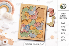 Animal Puzzles Bundle Laser Cut. Kids Puzzle Game SVG Product Image 6