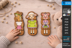 Animals Puzzles Laser Cut Bundle | Mix and Match Games SVG Product Image 7