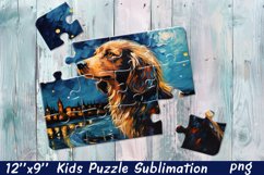 Cute dog | Kids Puzzles Sublimation Product Image 1