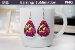 Chicken Teardrop Earrings | Animal Flowers Earrings Product Image 1