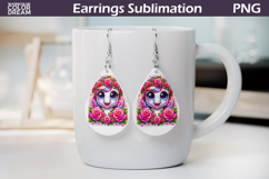 Horse Teardrop Earrings | Animal Flowers Earrings Product Image 1