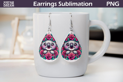 Koala Teardrop Earrings | Animal Flowers Earrings Product Image 1