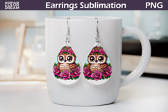 Owl Teardrop Earrings | Animal Flowers Earrings Product Image 1