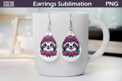 Sloth Teardrop Earrings | Animal Flowers Earrings Product Image 1